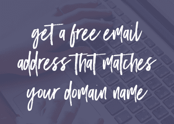 Get a FREE Email Address That Matches Your Domain Name