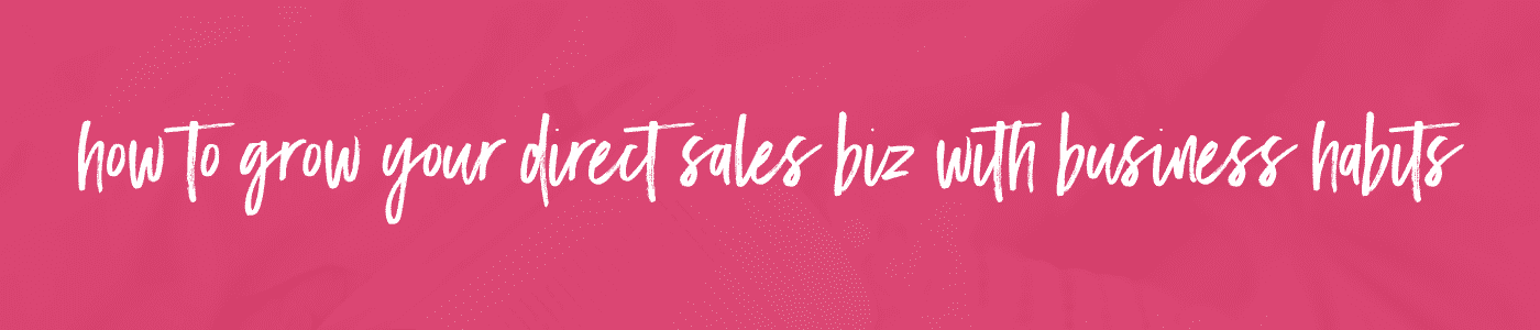 Grow your direct sales business banner on pink background