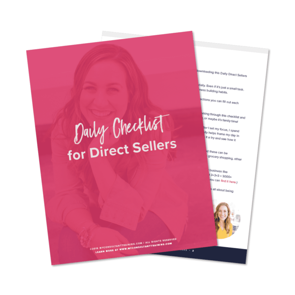 Daily Checklist Mockup Photo on pink background