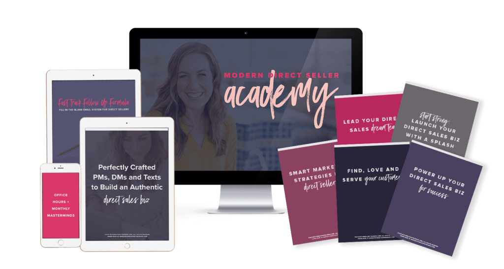 Modern Direct Seller Academy Display of Content on Screens and in E-books