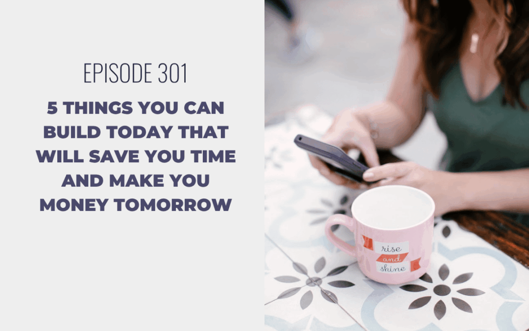 Episode 301: 5 Things You Can Build Today That Will Save You Time and Make You Money Tomorrow